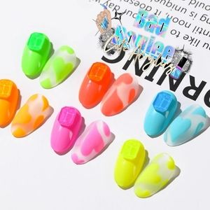 Acrylic nail neon rhinestones